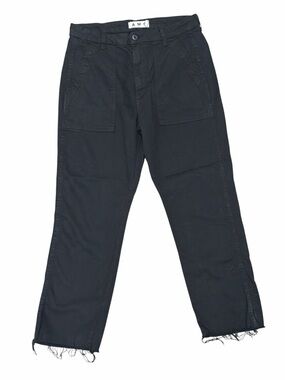 AMO Black Straight Leg Cropped Utility Pants